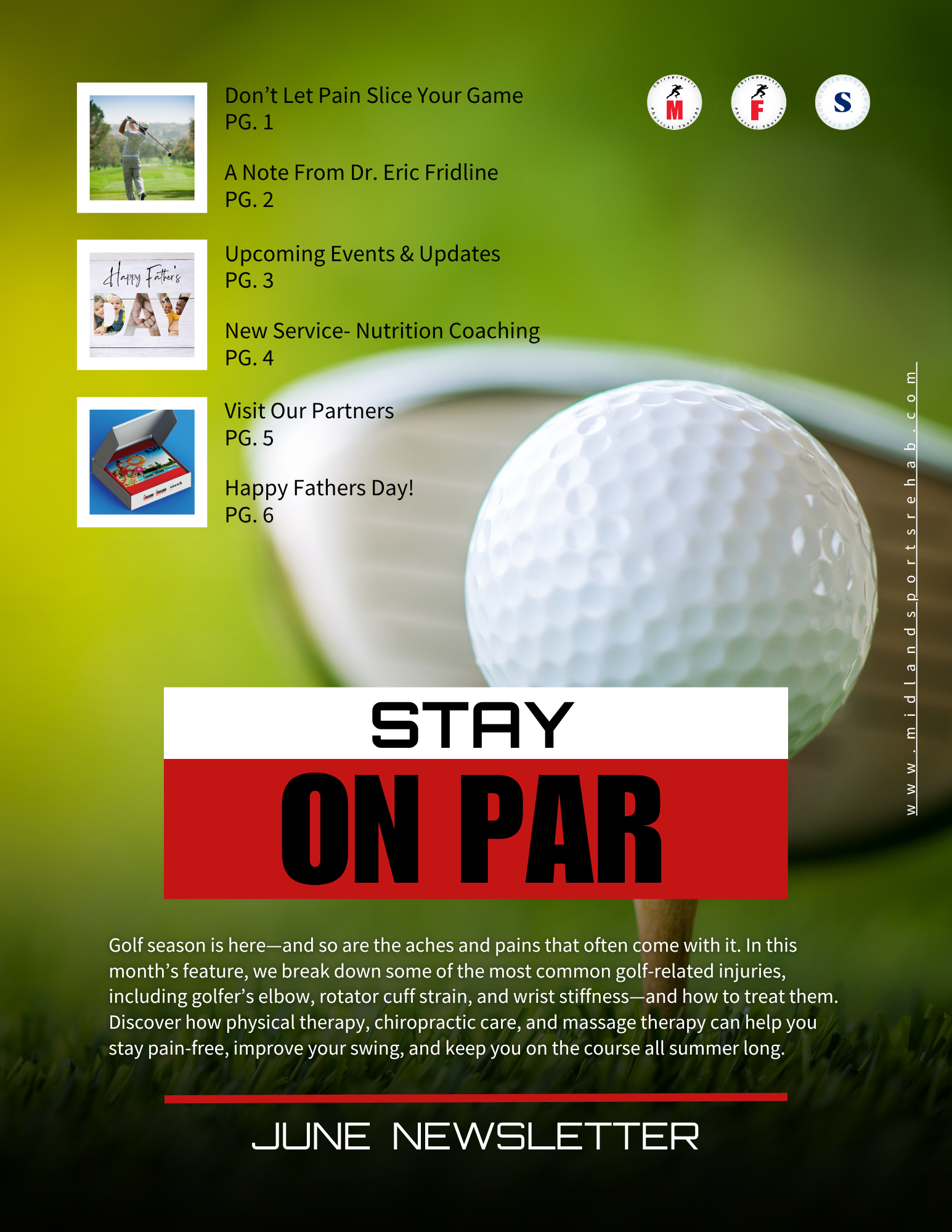 June 2025 Newsletter, Stay on Par