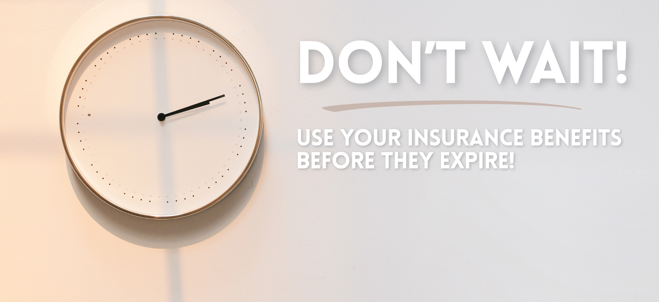 Don't wait! Use your insurance benefits at Midland Sports Rehab before they expire!